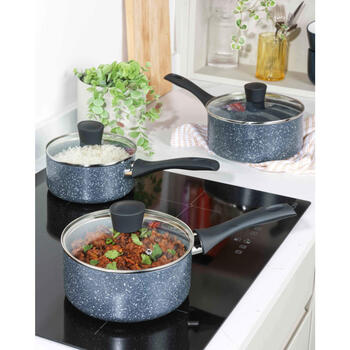 Russell Hobbs RH00847EU7 Nightfall Stone 3-Piece Saucepan Set