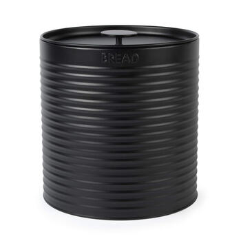Russell Hobbs RH03269EU7 Ribbed Bread Bin, Black