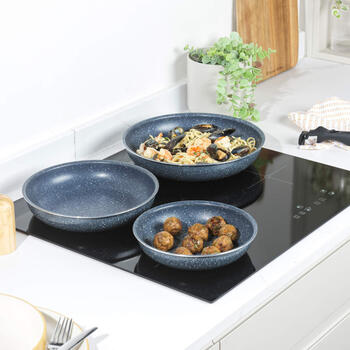 Russell Hobbs RH03293EU7 Nightfall Stone 4-Piece Smart Clip Fry Pan Set