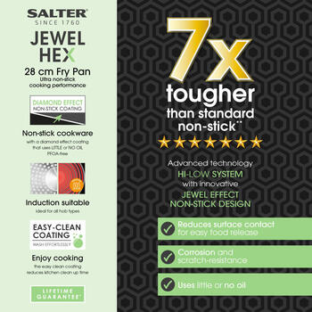 Salter BW11621SA3 Jewel Hex 28cm Fry Pan