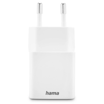 Hama 00201991 Fast Charger 1x USB-C 1x USB-A, Mini Charger, PD, 20W, White
