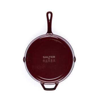 Salter BW13773R Cast Iron 26cm Fry Pan, Red