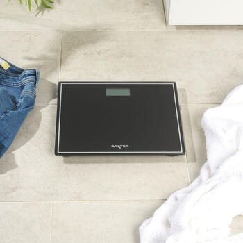 Salter 9207 BCFEU12 Compact Electronic Bathroom Scale, Black