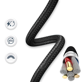 Tellur Minimalist USB to Lightning Cable 3A 1m Black