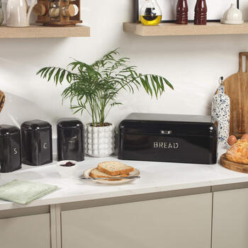 Salter BW14045B Boston 4-Piece Countertop Set, Black