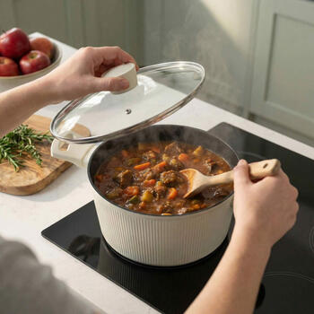 Russell Hobbs RH03877C Cote 24 cm Stockpot, Cream