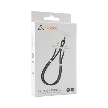Sbox LANYARD BLACK Type-C -Type-C 1.5m Black