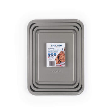 Salter BW13674 Essentials 3-Piece Baking Tray Set