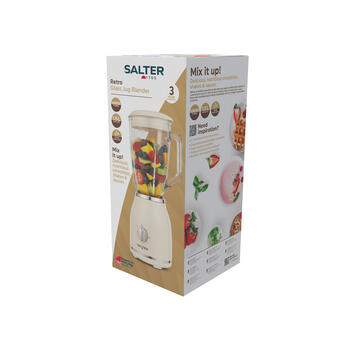Salter EK6687CRMVDE Retro Glass Jug Blender