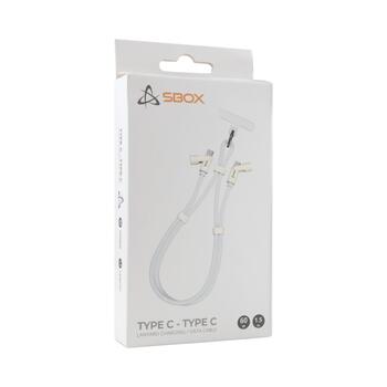 Sbox LANYARD WHITE Type-C -Type-C 1.5m White
