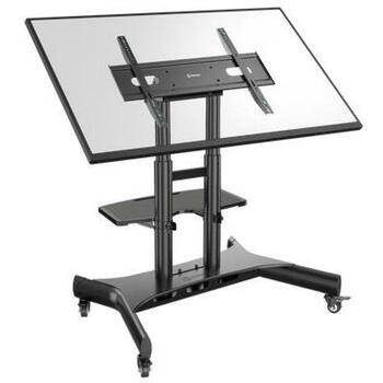 Onkron TV statīvs TS1380-B, 50-83 collu, maksimālā slodze 65.5 kg, VESA 100x100-800x500 mm, augstuma regulēšana 880-1200 mm (TS1380-B)
