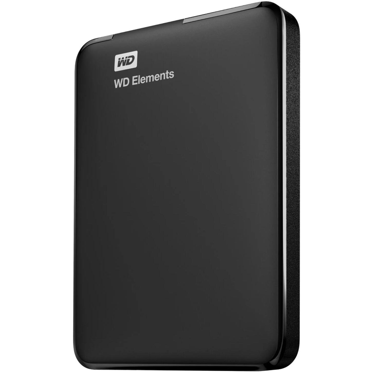 WD Elements portatīvais cietais disks, WDBUZG0010BBK-WESN, 1TB, 2.5