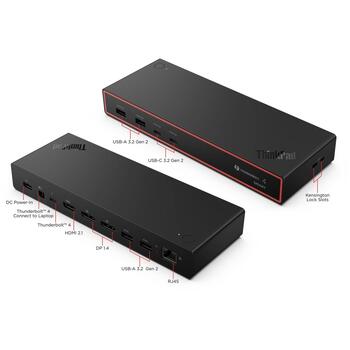 Lenovo ThinkPad Thunderbolt 4 Smart Dock 7500 40BE0135EU, 2 x DisplayPort, 1 x HDMI, 100 W, 2 x USB-A, 2 x USB-C, 2.5 GbE (40BE0135EU)