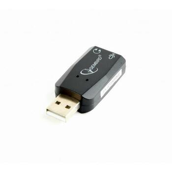 Gembird USB звуковая карта SC-USB2.0-01, 1 выход для наушников, 3.5 мм, USB интерфейс, вход для микрофона (SC-USB2.0-01)