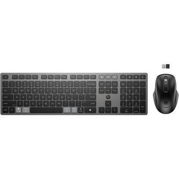 HP 725 vairāku ierīču uzlādējams komplekts 9T5B0UT#ABB, bezvadu tastatūra un pele, 4000 DPI, 10 m, USB-A, Bluetooth, melns (9T5B0UT#ABB)