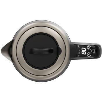 Black+Decker BXKE2205E электрочайник, 2200W, 1.7L, 60-100°C, стекло, эргономичный, моющийся фильтр (ES9580110B)