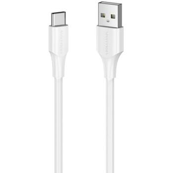 Vention USB 2.0 A Male uz C Male 3A kabelis 1M balts CTHWF, 1m, 3A, 0.48Gbit/s, PVC, Ni pārklājums (CTHWF)