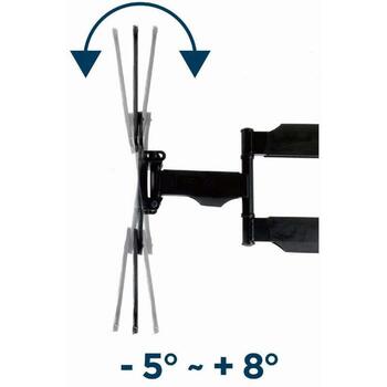 Gembird televizora stiprinājums WM-55ST-01, atbalsta 32-55 collu, VESA 100x100-400x400 mm, 32 kg, 180° pagrieziens, 12° slīpums (WM-55ST-01)