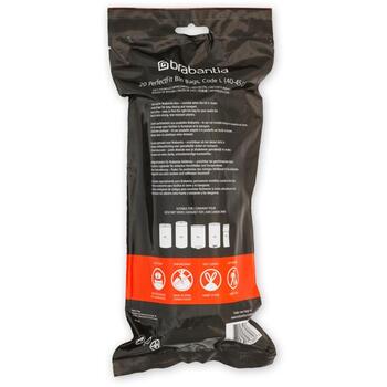 BRABANTIA atkritumu tvertņu maisiņi, 40-45 l, (L) (20 gab) (138607)