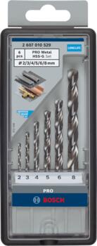 6 HSS-G 135 urbju komplekts Robust Line, Urbjmašīnām/skrūvgriežiem PRO METAL HSS-G SPIRĀLVEIDA URBJU KOMPLEKTS, 2607010529, BOSCH (2607010529)