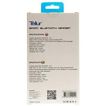 Tellur Наушники TLL511011, Bluetooth 4.1, 20-20000Гц, 2.5ч музыки, 3ч разговора, 100ч ожидания, 10м беспроводные (TLL511011)