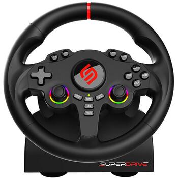 Subsonic Stūre SA5720-1, 180°, 22cm, 2 pedāļi, vadu, divkāršs vibrācijas motors, daudzpusīga saderība (SA5720-1)