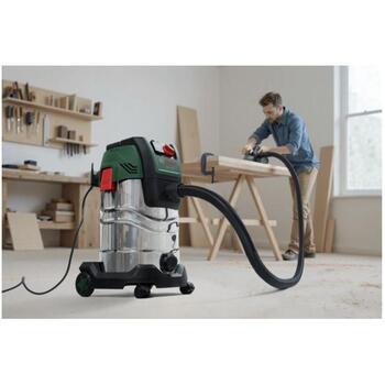 Bosch PAS 30-240PRS пылесос, 06033E7300, 1400 Вт, 67 л/с, 265 мбар, 30 л, 73 дБ, функция обдува, влажная/сухая уборка (06033E7300)