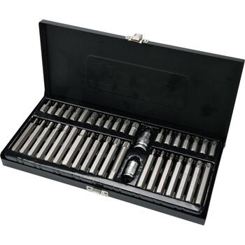 Yato набор бит для отвертки YT-0400, 40 шт, Torx Hex Spline, 58-62 HRC, сталь S2, пескоструйная обработка, шестигранный хвостовик (YT-0400)
