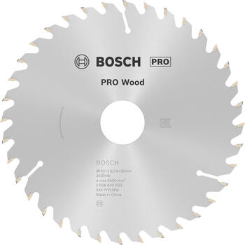 Ripzāģa disks 165x30 mm Optiline Wood, Rokas ripzāģiem PRO WOOD RIPZĀĢA ASMENS, 2608640603, BOSCH (2608640603)