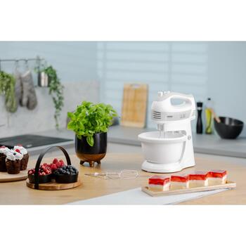 Zelmer Миксер ZHM2459S 70305661P, 700W, 5 скоростей, Турбо, 2 венчика, 2 крюка для теста, резиновая ручка (70305661P)