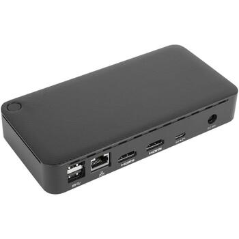 Targus док-станция DOCK310EUZ, 65W, 2x HDMI 2.0, 3x USB-A, 1x USB-C, 1x RJ-45, 3.5mm, черный (DOCK310EUZ)