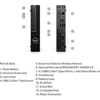 DELL Renewed OptiPlex 3090, i5-10500T, 8GB, 256GB NVMe SSD, Intel UHD Graphics, Windows 11 Pro, класс B (DellOptiPlex3090i510500T8256B)