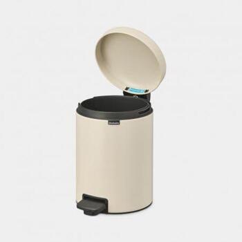 Brabantia NewIcon 149900 мусорное ведро, 5л, 20,5см, 29,1см, тихое закрывание крышки, педаль, съемная внутренняя корзина (149900)