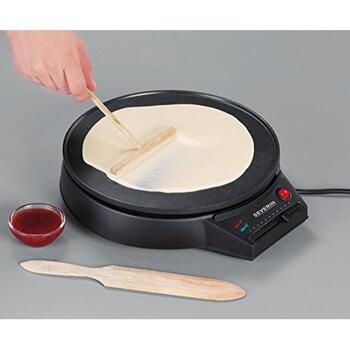 Severin Pankūku panna 2198, 1000 W, 30 cm, melna, regulējams termostats, neslīdošas kājas, vada uzglabāšana (2198)