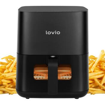 Lovio Gaisa fritieris LVAF001BK, 1450W, 5l, 8 programmas, karstumizturīgs rokturis, neslīdošas kājiņas (LVAF001BK)
