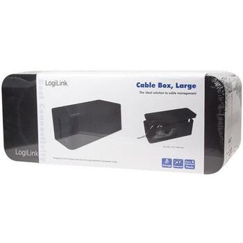 Logilink Kabelis Kaste KAB0062, 407x157x133.5mm, melna, plastmasa, atveres kabeļiem abās pusēs (KAB0062)