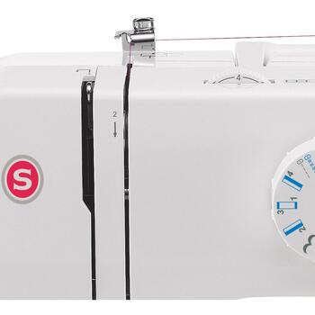 Singer Šujmašīna SMC 1412, 15 dūrieni, 85W, automātiskā, balta, 4.9kg, 4 soļu pogcaurums, metāla vertikālais šūšanas mehānisms (1412)