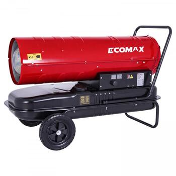 Ecomax dīzeļdegvielas sildītājs EMH300050E EMX, 50kW, 48L, 380m², 1100m³/h, 66dB, IPX4, tiešā degšana, elektriskā aizdedze (EMH300050E&EMX)