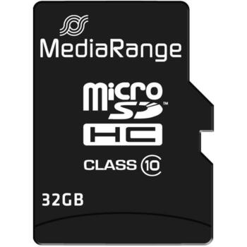 Mediarange micro SDHC 32GB MR959, 32GB, klases 10, lasīšanas ātrums 45 MB/s, rakstīšanas ātrums 15 MB/s (MR959)