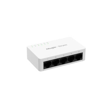 Ruijie RG-ES05G-L 5-портовый гигабитный коммутатор, 10/100/1000 Мбит/с, 10 Гбит/с, 4кВ, 5В/600мА, белый (RG-ES05G-L)