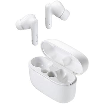 Panasonic RZ-B110WDE-W bezvadu austiņas, TWS, Bluetooth 5.3, 10 mm, 26 h, IPX4, USB-C, balta (RZ-B110WDE-W)