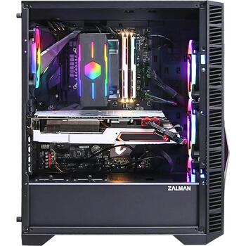 Zalman Z3 Iceberg Black корпус ATX, 2x120мм ARGB вентилятора, 4мм закаленное стекло, USB 3.0, черный (Z3 Iceberg Black)