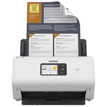 Brother ADS-4550W dokumentu skeneris ADS4550WTC1, 600x600 DPI, 48 bit, ADF, 60 lapas, 35 ppm, 70 ipm, Wi-Fi, Ethernet, USB 3.2 (ADS4550WTC1)