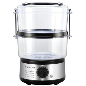 Beper Пароварка BC.261, 500 W, 5 L, 2 корзины, автоматическое отключение, современный дизайн (BC.261)