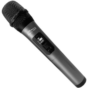 Media-Tech Беспроводной микрофон MT398, 20м, 2.4GHz, 3.5mm, 6.3mm, AA батареи, USB-C зарядка, ЖК-дисплей (MT398)