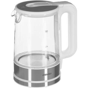 Adler Электрический чайник MS 1301w, 2200 W, 1.7 L, Стекло, 360° поворотная база, белый (MS 1301w)