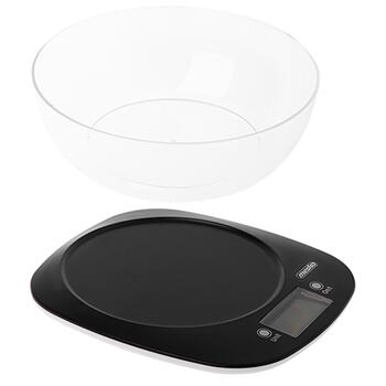 Кухонные весы с миской LCD дисплеем и шагом 1 g черные MS3179B Adler (MS 3179b)