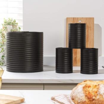 Russell Hobbs Liniera 4-х частный комплект для столешницы RH03270, черный, сталь, 4 отсека, крышки с подъемом (RH03270)