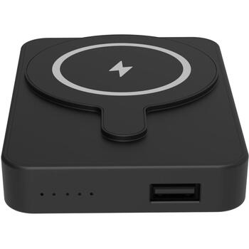 Denver Strāvas banka PBW-5000B 117140000610, 5000 mAh, USB Type-C 5V/2A, USB Type-A 5V/2A, bezvadu uzlāde, akumulatora indikators (117140000610)