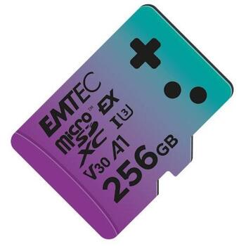 Emtec Карта памяти ECMSDM256GEXG, 256GB, 880MB/s, 700MB/s, U3, V30, A1, водонепроницаемая, индивидуальный защитный чехол (ECMSDM256GEXG)